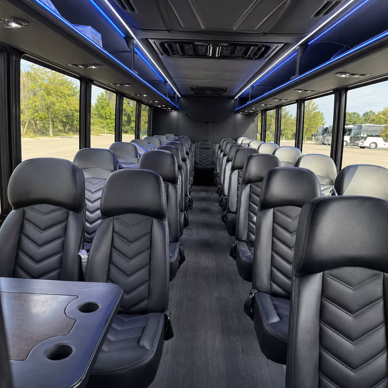 providence 28 passenger minibus interior