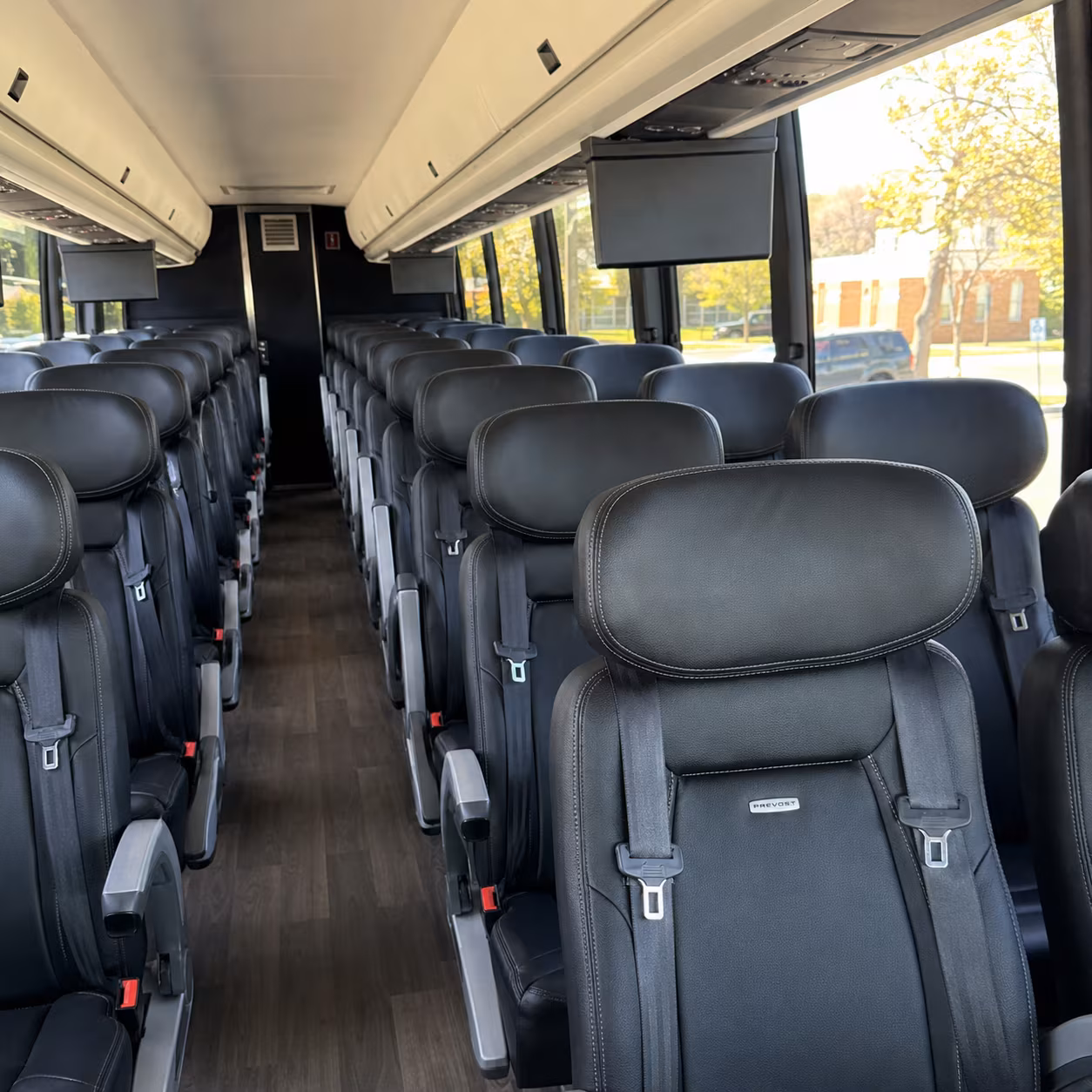 providence 56 passenger charter bus interior